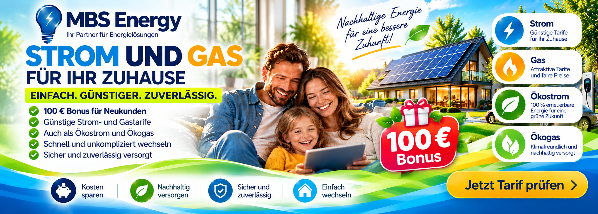MBS Energy: Strom und Gas fürs Zuhause, passende Tarife und Ökostrom entdecken